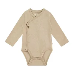 A Tiny Story Romper Lange Mouw Oatmeal Melange 50