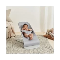Baby Björn® Bouncer Bliss Cotton Kroonblad Quilt Zandgrijs