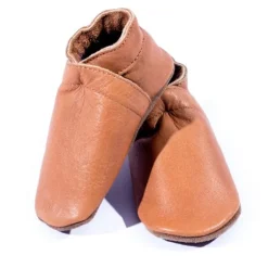 Baby Dutch Slofjes Effen Cognac 3-6 mnd