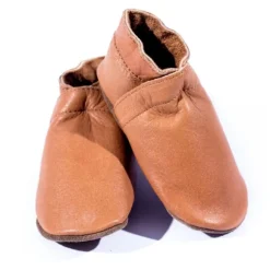 Baby Dutch Slofjes Effen Cognac 3-6 mnd