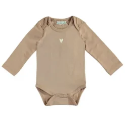 Babylook Heart Romper - Maat 50 - Warm Taupe