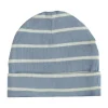 Babylook Striped Rib Muts - Newborn - Faded Denim