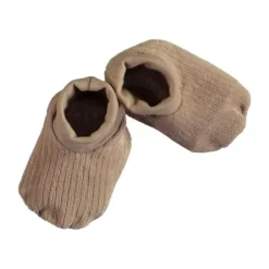 Babylook Velvet Rib Slofjes - Newborn - Warm Taupe
