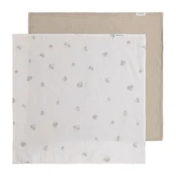 Baby's Only Tender Swaddle - 2-Pack - 115x115 cm - Beige / Linen