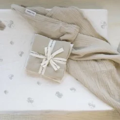Baby's Only Tender Swaddle - 2-Pack - 115x115 cm - Beige / Linen