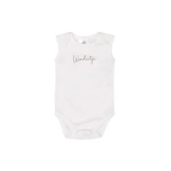 Basic Collectie Romper Wondertje Wit Maat 50/56