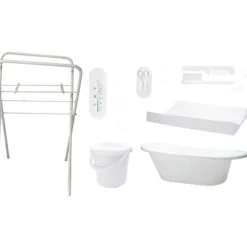 Bébé Basics Badset Uni Wit Inclusief Badstandaard Wit