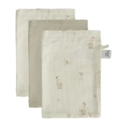 Bébé-Jou Dear Goose Hydrofiel Washandjes - 3 Stuks