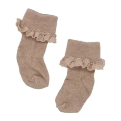 BD Collection Sokjes Kant - 3 Stuks - 0-6mnd - Multi Beige