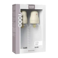 Bibs Fles - Medium Flow - 2 Stuks - 270 ml - Latex - Ivory