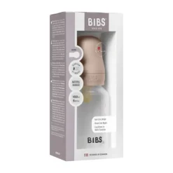 Bibs Fles - Slow Flow - 150 ml - Latex - Ivory - Ronde Speen