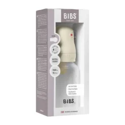 Bibs Fles - Slow Flow - 150 ml - Latex - Ivory - Ronde Speen