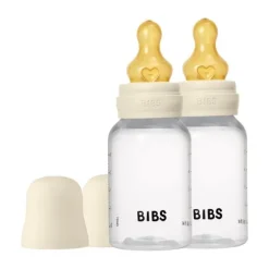 Bibs Fles - Slow Flow - 2 Pack - 150 ml - Latex - Ivory - Ronde Speen