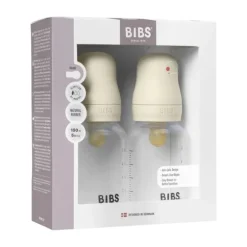 Bibs Fles - Slow Flow - 2 Pack - 150 ml - Latex - Ivory - Ronde Speen