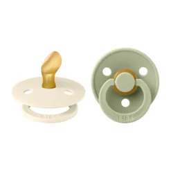 Bibs Fopspeen Latex Anatomical 0-6mnd Sage / Hunter Green (2-Pack)