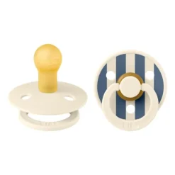 Bibs Fopspeen Latex Studio Pin Ivory Steel Blue Mix Size 1 (2-Pack)