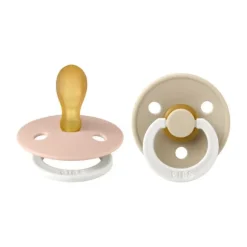 Bibs Fopspeen Latex Symmetric 0-6mnd Glow Blush / Vanilla (2-Pack)