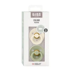 Bibs Fopspeen Latex Symmetrical Ivory / Sage Size 2 (2-Pack)