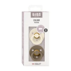 Bibs Fopspeen Round 0-6mnd Dark Oak/Ivory (2 stuks)