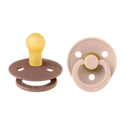 Bibs Fopspeen Round 0-6mnd Dark Oak/Ivory (2 stuks)