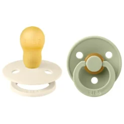 Bibs Fopspeen Round 0-6mnd Dark Oak/Ivory (2 stuks)
