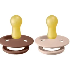 Bibs Fopspeen Round 0-6mnd Dark Oak/Ivory (2 stuks)
