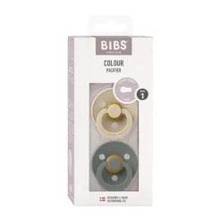 Bibs Fopspeen Round 0-6mnd Dark Oak/Ivory (2 stuks)