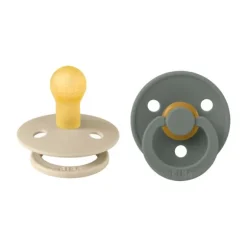 Bibs Fopspeen Round 0-6mnd Dark Oak/Ivory (2 stuks)