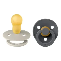 Bibs Fopspeen Round 0-6mnd Dark Oak/Ivory (2 stuks)