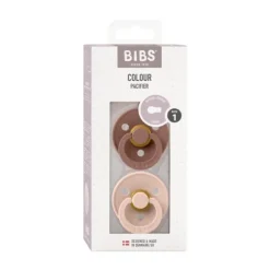 Bibs Fopspeen Round 0-6mnd Dark Oak/Ivory (2 stuks)