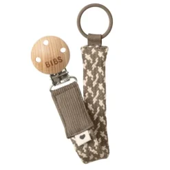 Bibs Speenkoord Braid Dark Blush / Ivory