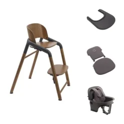 Bugaboo Giraffe Kinderstoel Compleet Bundel - Wood/Grey