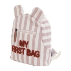 Childhome Rugzak My First Bag Strepen Electric Nude / Terracotta