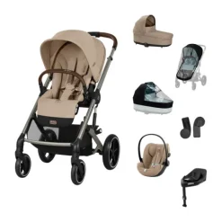 Cybex Balios 3-in-1 Kinderwagen Set XL - Almond Beige/Beige