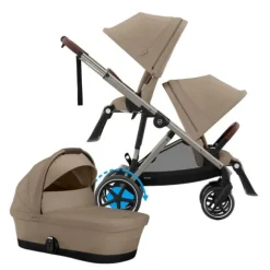 Cybex E-Gazelle S DUO kinderwagen 3-in-1 Almond Beige / Beige