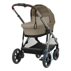 Cybex E-Gazelle S Kinderwagen 2-in-1  met reiswieg Almond Beige / Beige