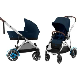 Cybex E-Gazelle S Kinderwagen 2-in-1  met reiswieg Almond Beige / Beige