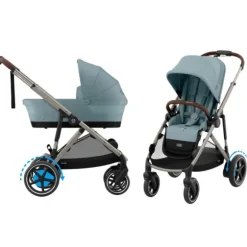 Cybex E-Gazelle S Kinderwagen 2-in-1  met reiswieg Almond Beige / Beige