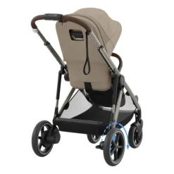 Cybex E-Gazelle S Kinderwagen 2-in-1  met reiswieg Almond Beige / Beige
