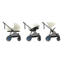 Cybex E-Gazelle S Kinderwagen 2-in-1  met reiswieg Almond Beige / Beige