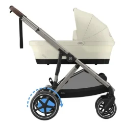 Cybex E-Gazelle S Kinderwagen 2-in-1  met reiswieg Almond Beige / Beige