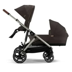 Cybex E-Gazelle S Twin-Kinderwagen Almond Beige / Beige