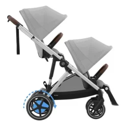 Cybex E-Gazelle S Twin-Kinderwagen Almond Beige / Beige