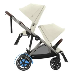 Cybex E-Gazelle S Twin-Kinderwagen Almond Beige / Beige