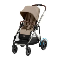 Cybex E-Gazelle S Twin-Kinderwagen Almond Beige / Beige