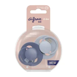 Difrax Dynamic Lovi Prime Fopspeen - 0-6mnd - 2st. - Baby Blue / Blue