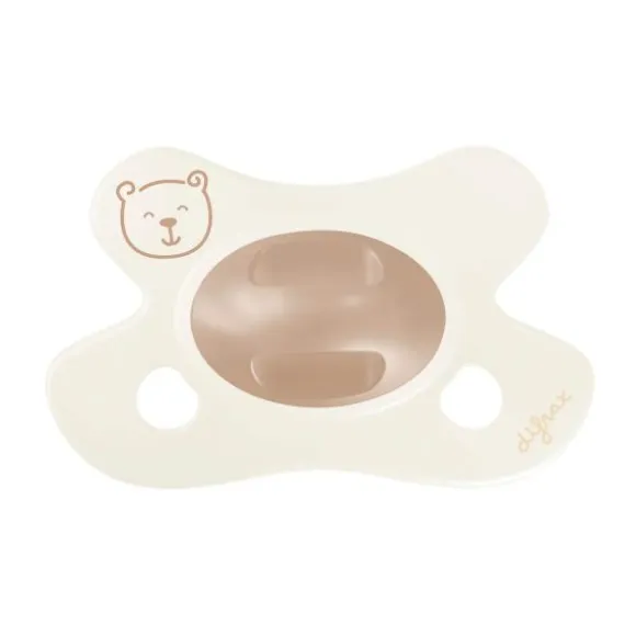 Difrax Natural Fopspeen - Newborn - Soft Pink Hearts