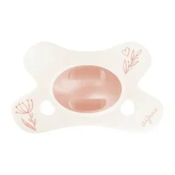Difrax Natural Fopspeen - Newborn - Soft Pink Hearts