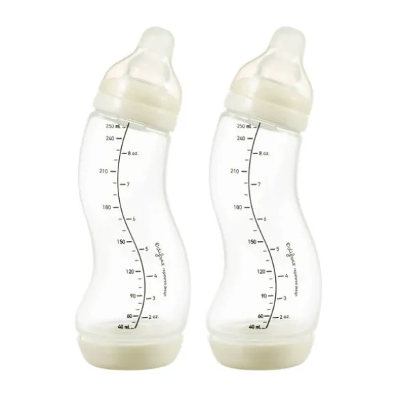 Difrax S-fles Natural – 250 ml – 2-pack – Ice/Ivory