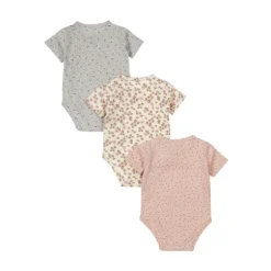 Dirkje Romper Korte Mouw Multi Colour Pink 3-Pack 44